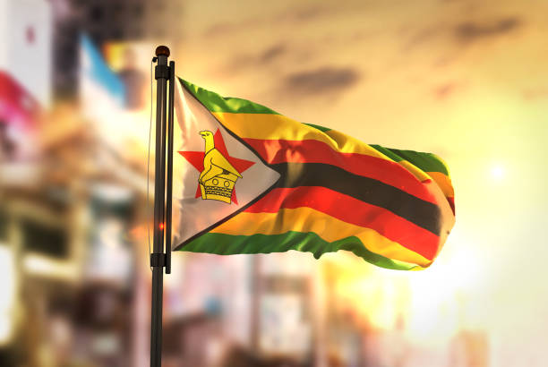The flag of Zimbabwe