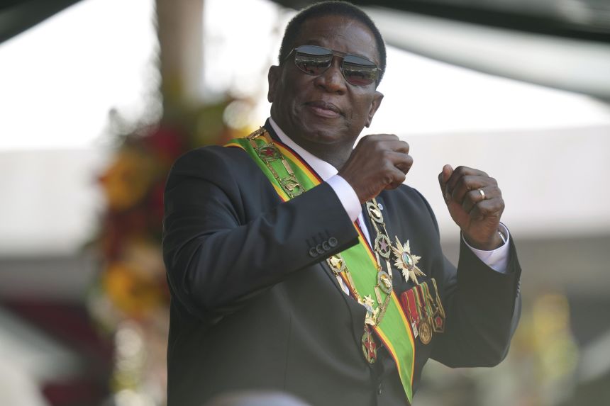 His Excellency President Emmerson Dambudzo Mnangagwa at his inauguration